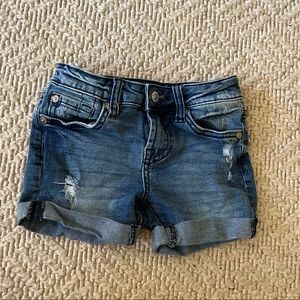 NWOT 7 for All Mankind Girls Distressed Denim Shorts - 6